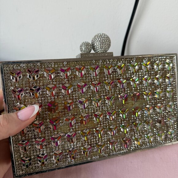 Sophia Webster Clara Clutch Box Bag Crystal Embellished - Picture 4 of 14
